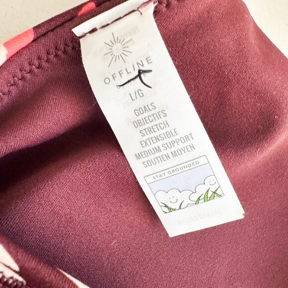 Offline By Aerie Goals Plunge Maplewood Leopard Padded Bra L - Picture 2 of 3